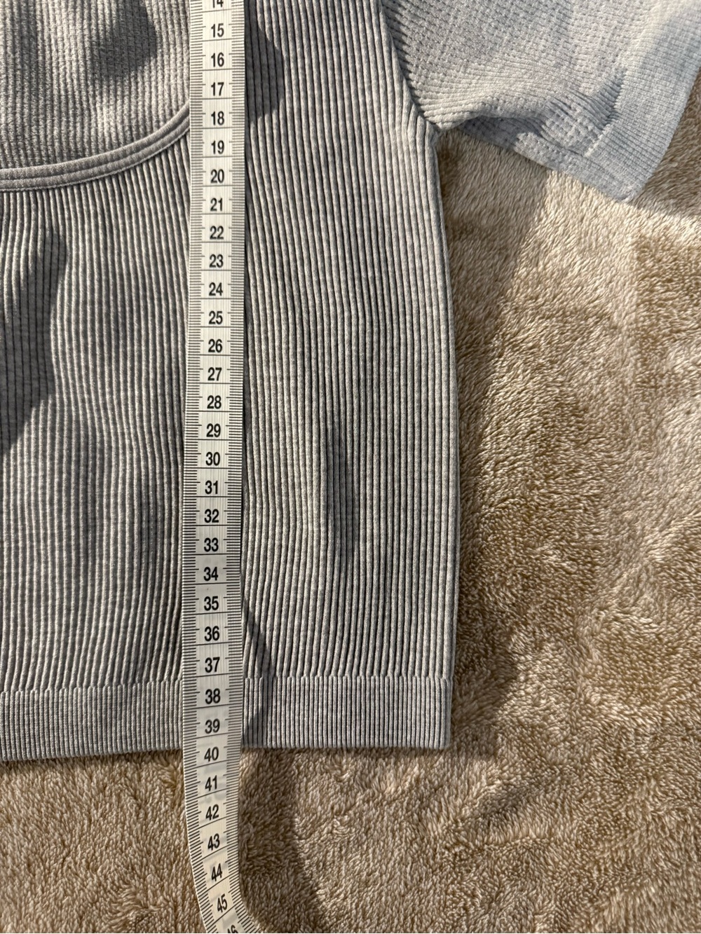 ARDENE - Ribbed Square-Neck Top - Gray - Picture 4 of 5